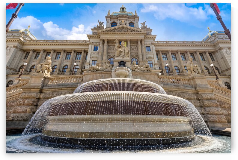Landmark Prague National Museum that exhibit art natural scientific and historical collections by Elijah Lovkoff