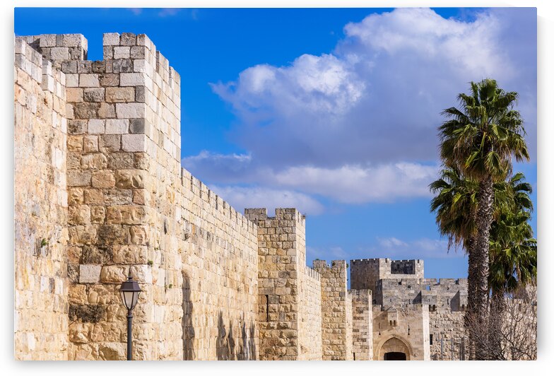 Israel Jaffa Gate Jerusalem Old City that leads to Holy Sepulchre Western Wall and Dome of Rock by Elijah Lovkoff
