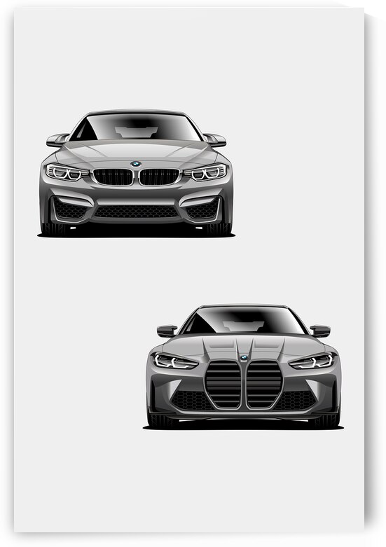 BMW M4 Generations Automotive Print by Conceptual Photography