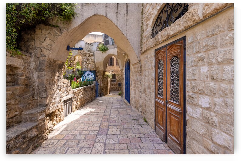 Israel Tel Aviv Namal Yafo historic Old Jaffa port with art galleries boutiques and old houses by Elijah Lovkoff