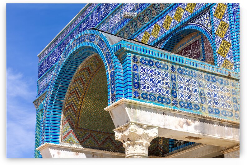 Jerusalem Islamic shrine Dome of Rock located in the Old City on Temple Mount near Western Wall by Elijah Lovkoff