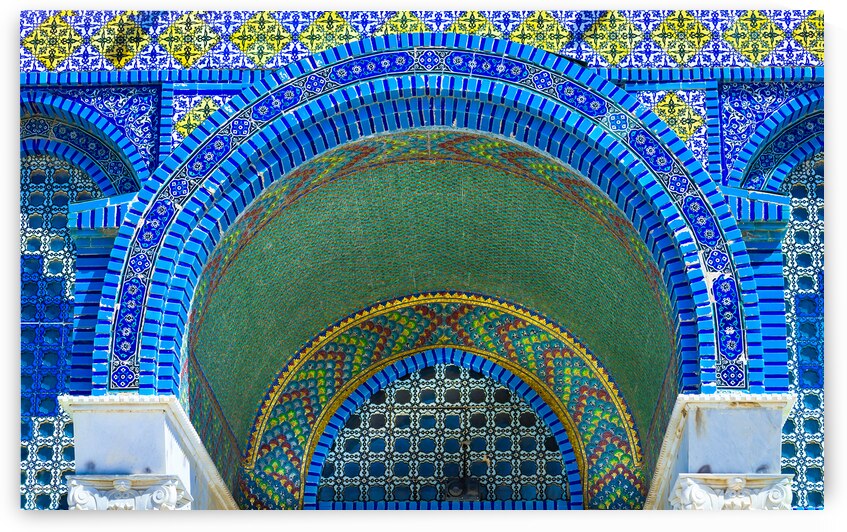 Jerusalem Islamic shrine Dome of Rock located in the Old City on Temple Mount near Western Wall by Elijah Lovkoff