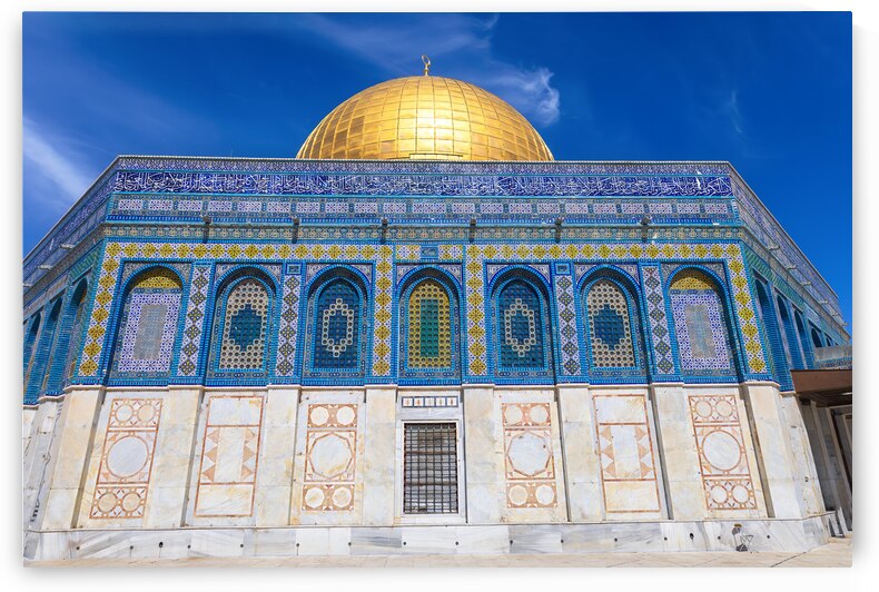 Jerusalem Islamic shrine Dome of Rock located in the Old City on Temple Mount near Western Wall by Elijah Lovkoff