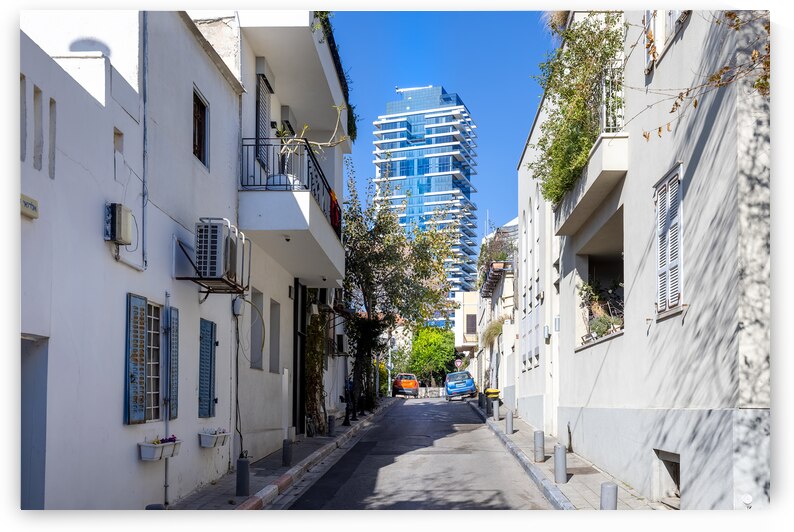 Israel Tel Aviv historic neighborhood Neve Tzedek with art galleries boutiques and old houses by Elijah Lovkoff