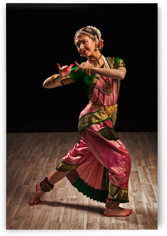 Beautiful girl dancer of Indian classical dance Bharatanatyam by Dmitry Rukhlenko