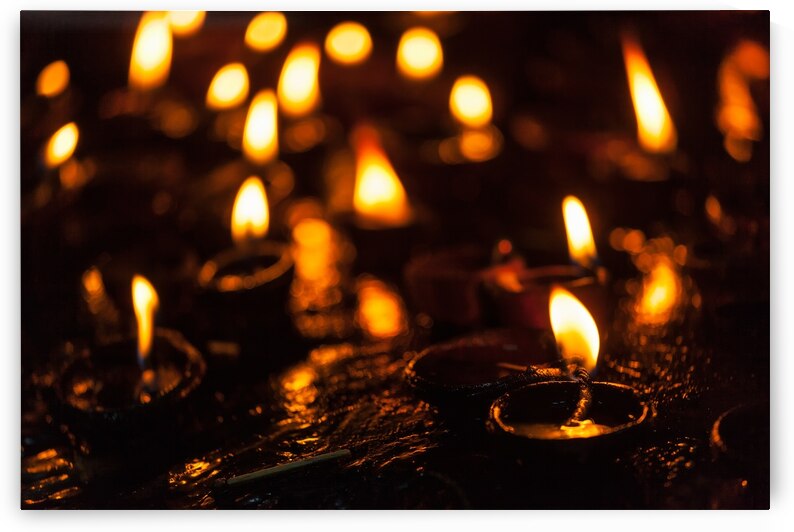 Diwali lights close up by Dmitry Rukhlenko