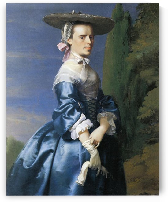 A lady in blue dress by John Singleton Copley