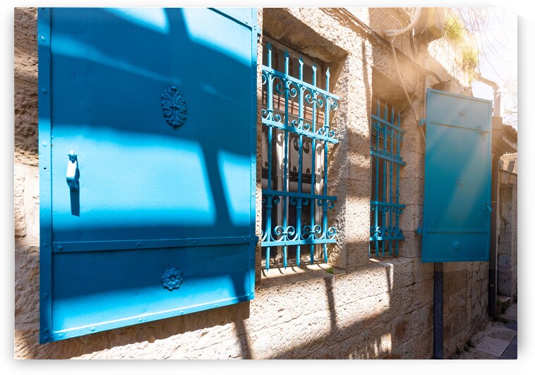 Israel Jerusalem old narrow streets of Nahlaot historic neighborhood with many small synagogues by Elijah Lovkoff