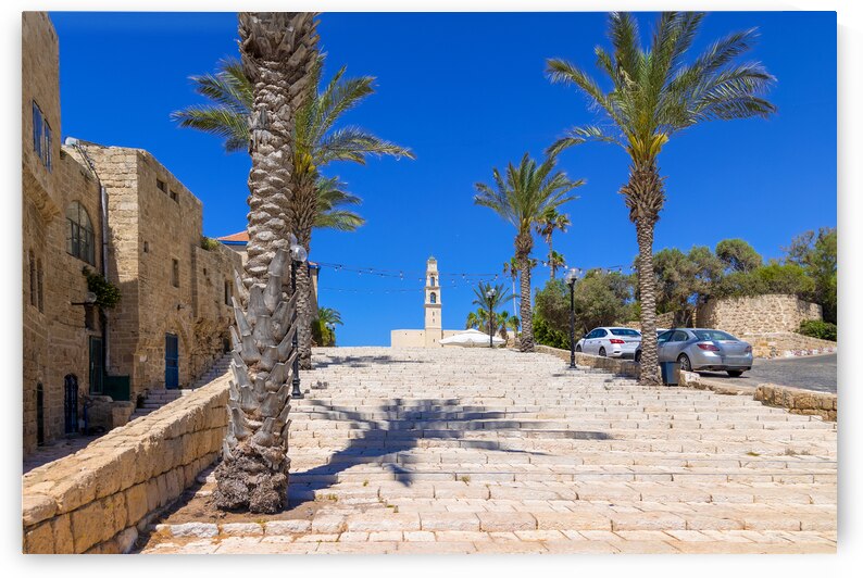 Israel Tel Aviv Namal Yafo historic Old Jaffa port with art galleries boutiques and old houses by Elijah Lovkoff