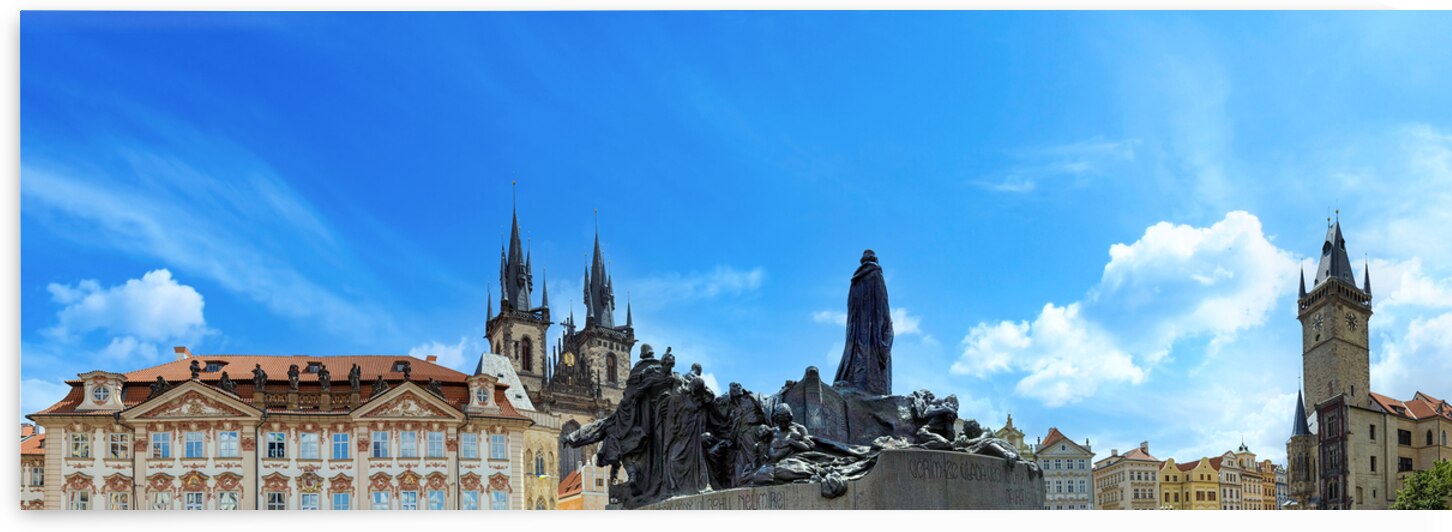 Panoramic view of Prague Old Town Square and in historic city centre of Old Prague by Elijah Lovkoff