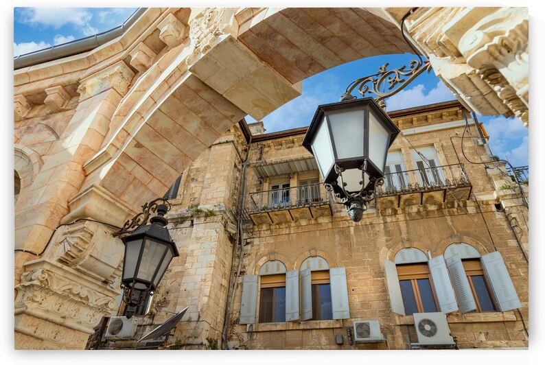 Jerusalem Old City Arab quarter near Church of Holy Sepulchre Western Wall and Dome of the Rock by Elijah Lovkoff