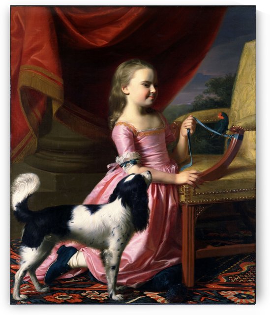 Young Lady with a Bird and a Dog by John Singleton Copley