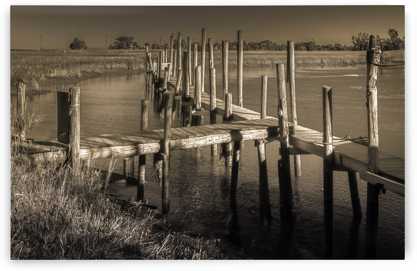 Abandoned Shrimper Dock at Sunset by Norma Brandsberg Photography