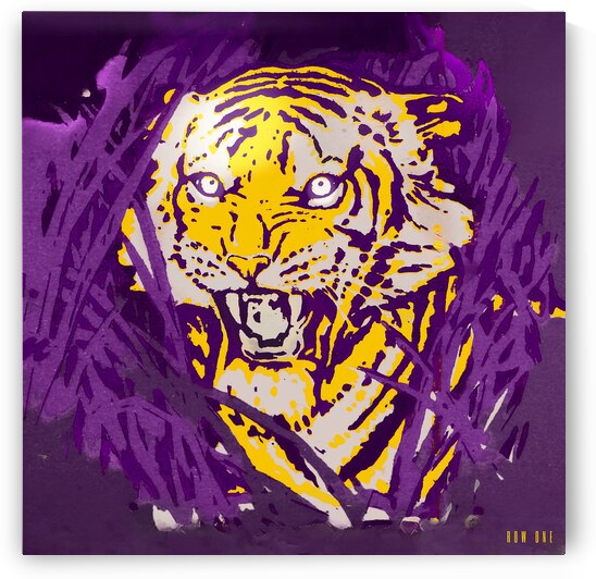 1950 LSU Tiger Art Remix by Row One Brand