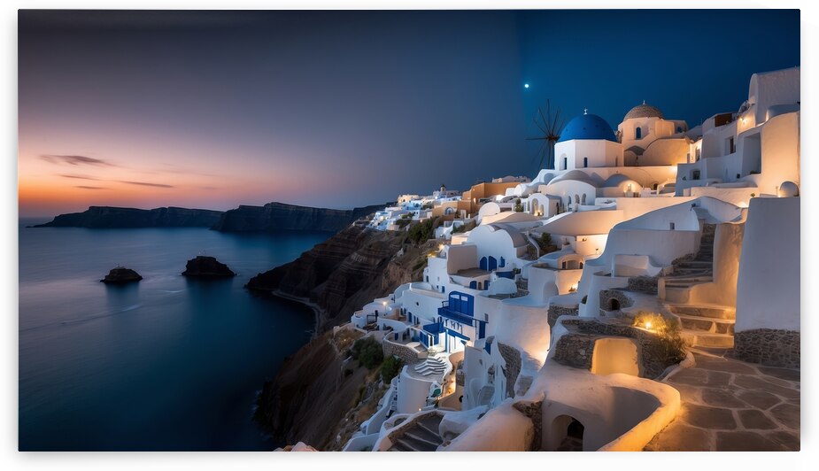 Santorini at Night 1 by The Mabazza Foundation 