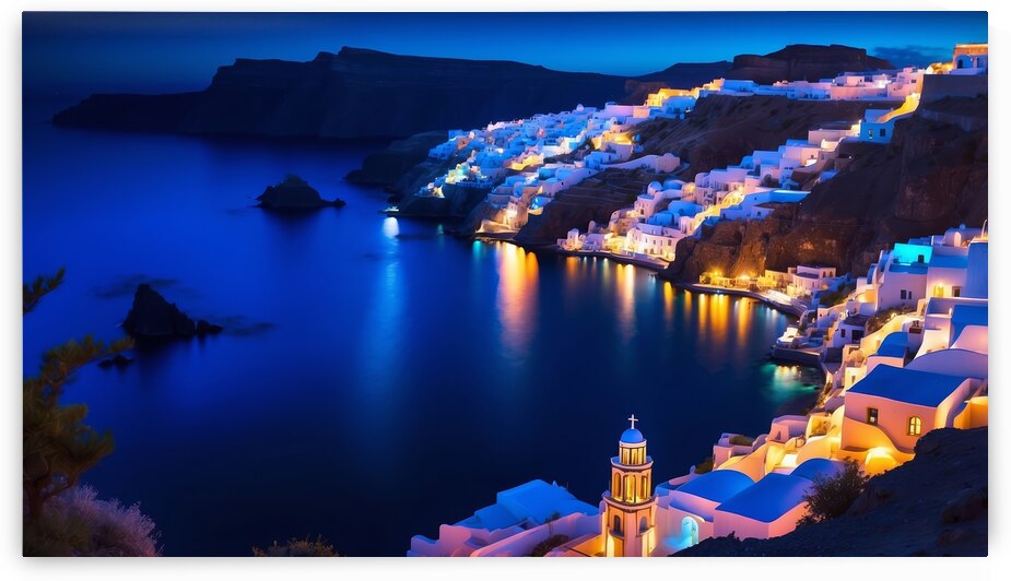 Santorini at Night 4 by The Mabazza Foundation 