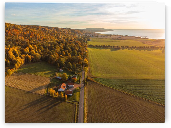 Autum colors in Sweden Road to Granna by John Nilsson