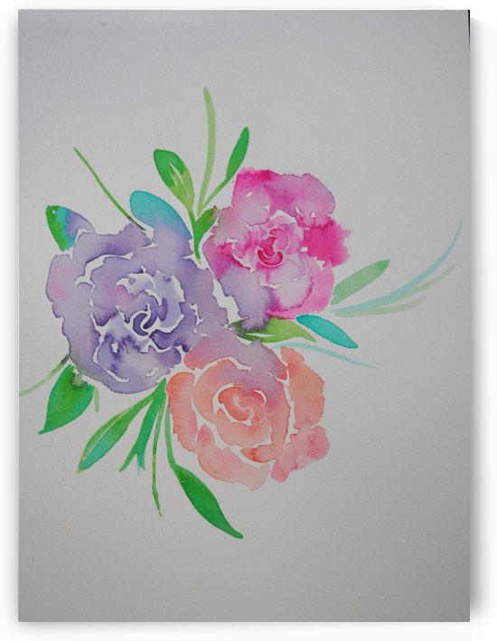 Watery roses by April Hammon