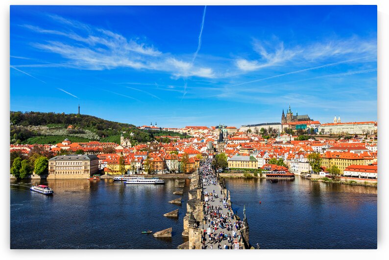 View of Mala Strana and Prague castle over Vltava river by Dmitry Rukhlenko