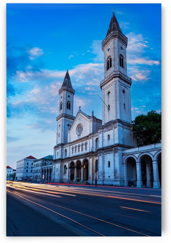 St. Ludwigs Church Ludwigskirche in the evening. Munich Bavaria Germany by Dmitry Rukhlenko