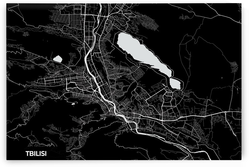 Tbilisi Georgia City Map Print by Conceptual Photography