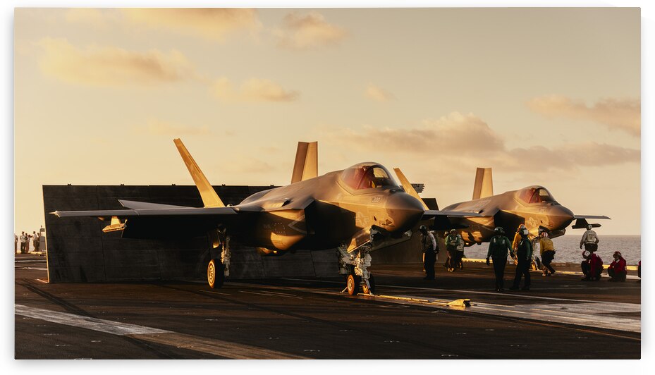 F-35C Lightning IIs Ready for Launch by Conceptual Photography