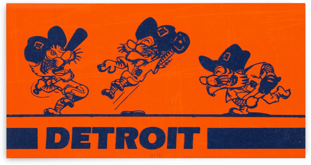 1986 Detroit Tiger Cartoon Art by Row One Brand