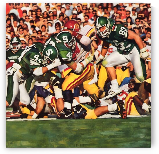 michigan state football rose bowl art by Row One Brand