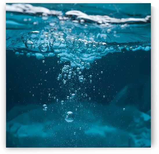 Bubbles in water transparent background by Kawtar el harda