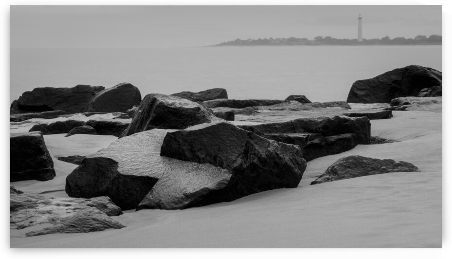 Boulders on Cape May Beach by Jason Fink