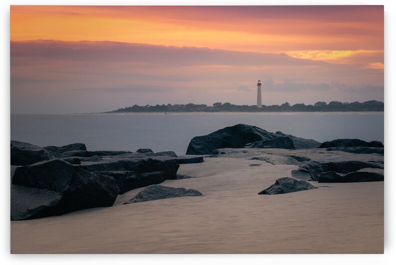 Cape May Lighthouse Beach Sunset by Jason Fink