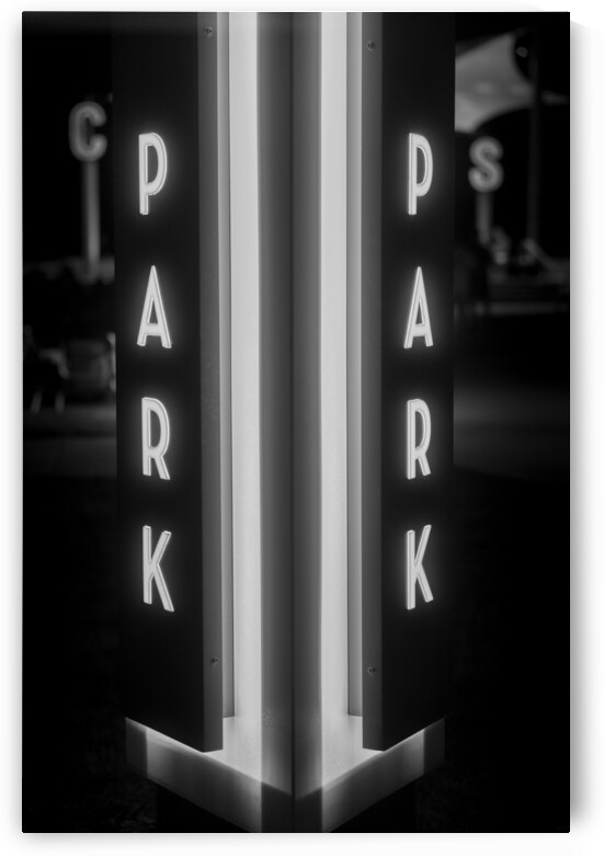 Centennial Park Neon Lit Sign by Jason Fink