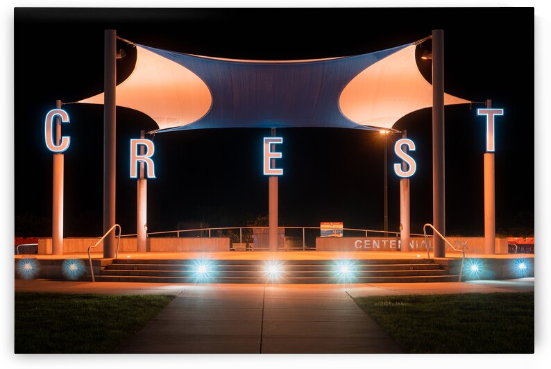 Centennial Park Sign in Wildwood Crest at Night by Jason Fink