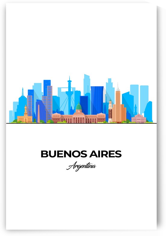 Buenos Aires Argentina City Skyline Print by Conceptual Photography