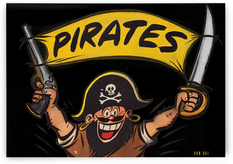 1952 Pittsburgh Pirates Remix Art by Row One Brand