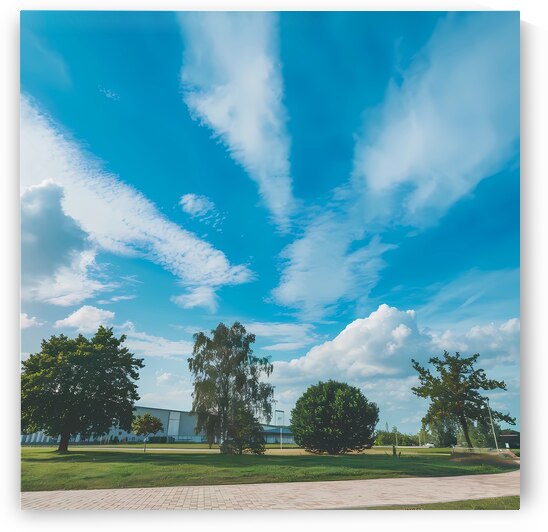 A photo of a bright blue sky by Kawtar el harda