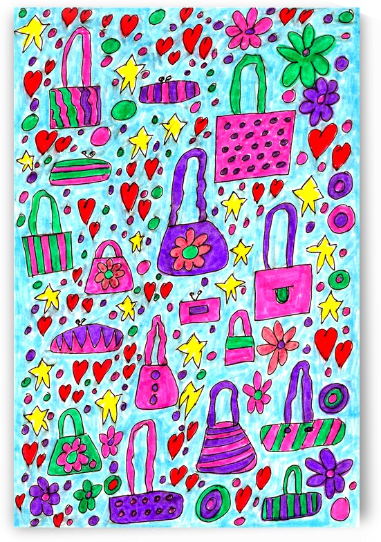 Abstract Doodle Art Handbags by Catriona Roberts Nature Photography and Designs