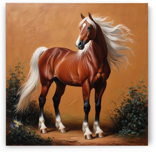 Brown Horse by Kawtar el harda