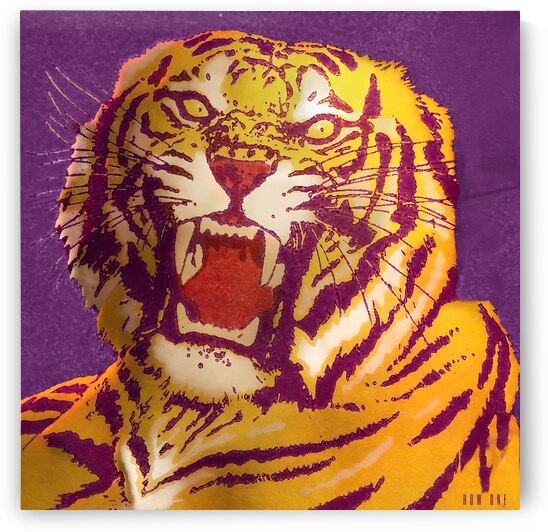 1955 LSU Tiger Art Remix by Row One Brand