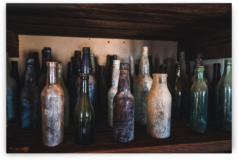 Rustic Bottles: A Nostalgic Ensemble by Dream World Images