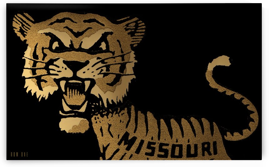 vintage missouri tiger decal art by Row One Brand