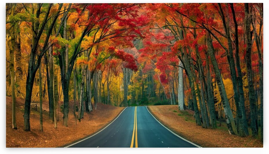 vibrant autumn foliage trees adorned with leaves by Alaa khaled