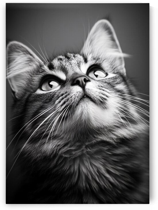 Majestic Cat in Monochrome by Anne Laure GOUPIL