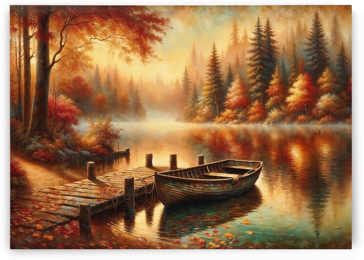 Serenity on the Fall Lake by Anne Laure GOUPIL