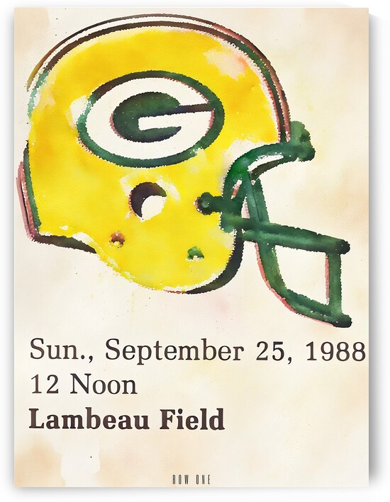 1988 green bay helmet remix by Row One Brand