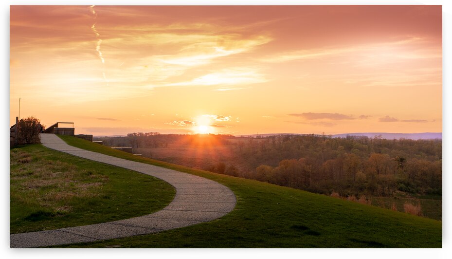 Trexler Nature Preserve Hazy Pathway Sunset by Jason Fink