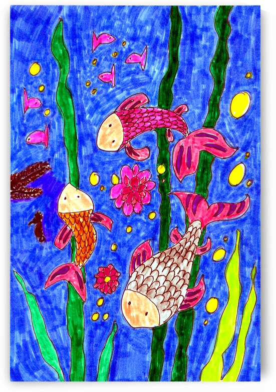 Abstract Doodle Art Fish by Catriona Roberts Nature Photography and Designs