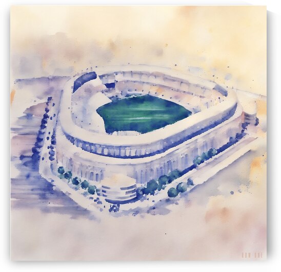 Yankee Stadium Watercolor by Row One Brand