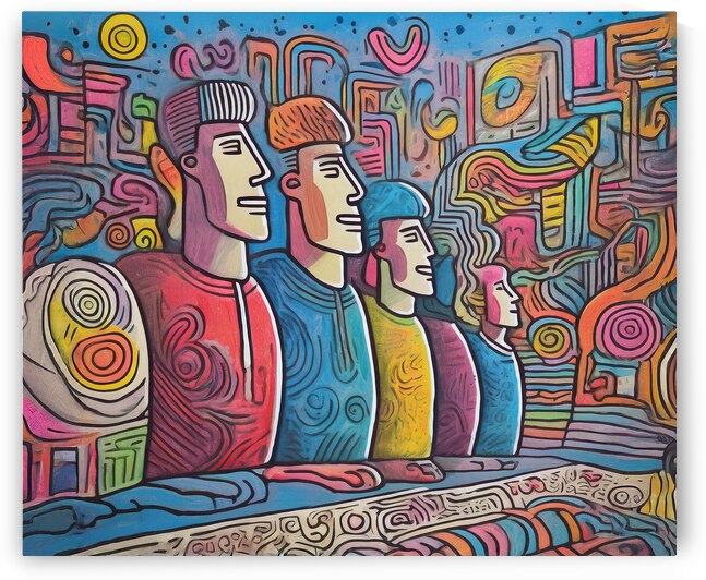Easter Island Pop  Art by Art by Josh