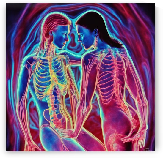 couple having sex X-ray photo Psychedelic style by AIGALLERY